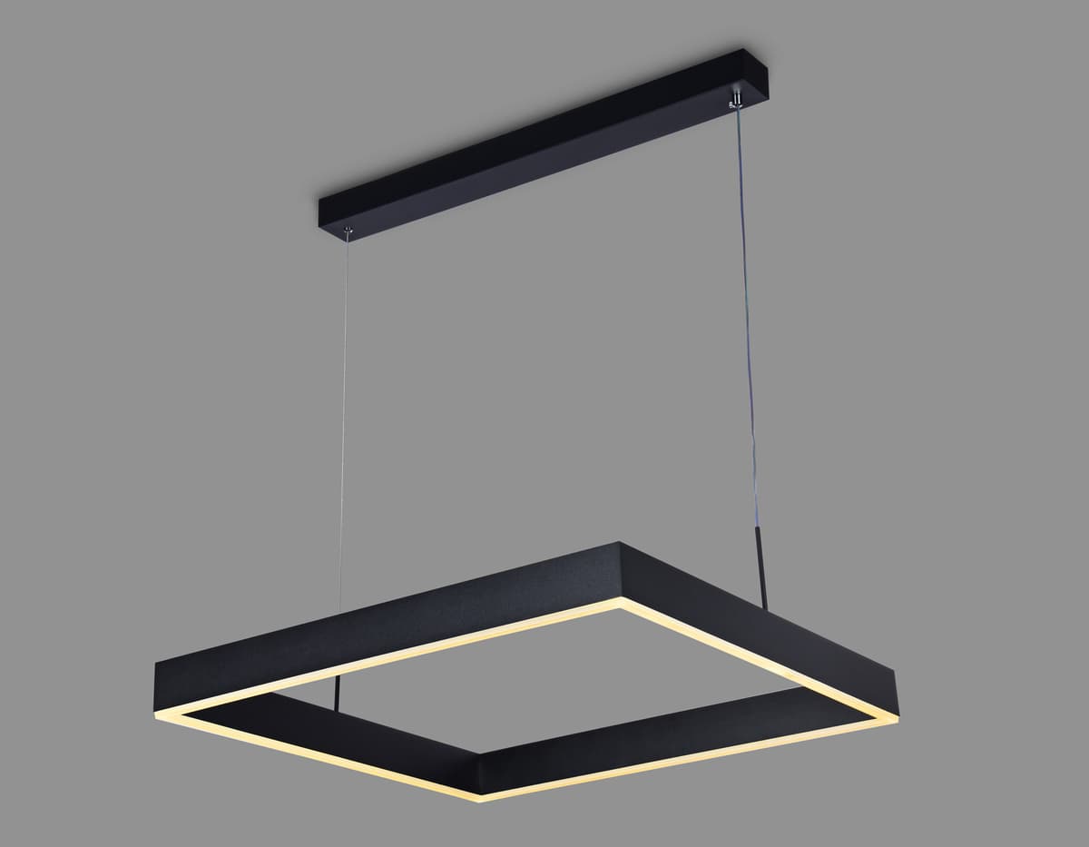 Подвесной светодиодный светильник с пультом управления FA6626 BK черный 65W 600*600*720 (ПДУ РАДИО 2.4G) Ambrella Light 6