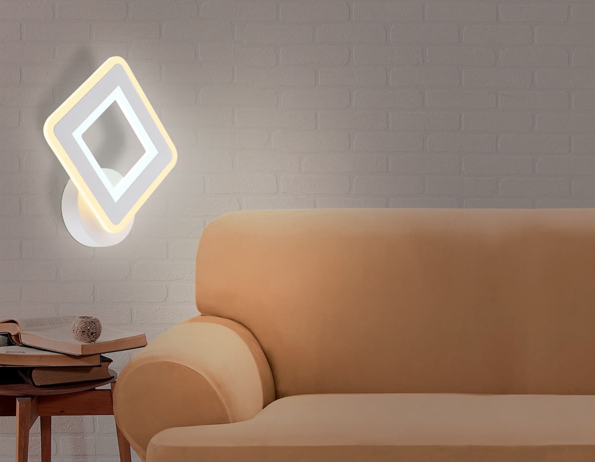 Настенный светодиодный светильник FA871 WH белый 11W 220*250*50 Ambrella Light 7