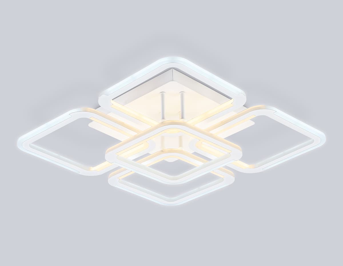 Светильник светодиодный потолочный FA8949/4+1 WH белый 78W 3000-6000K 485*485*115 (ПДУ ИК) Ambrella Light 10