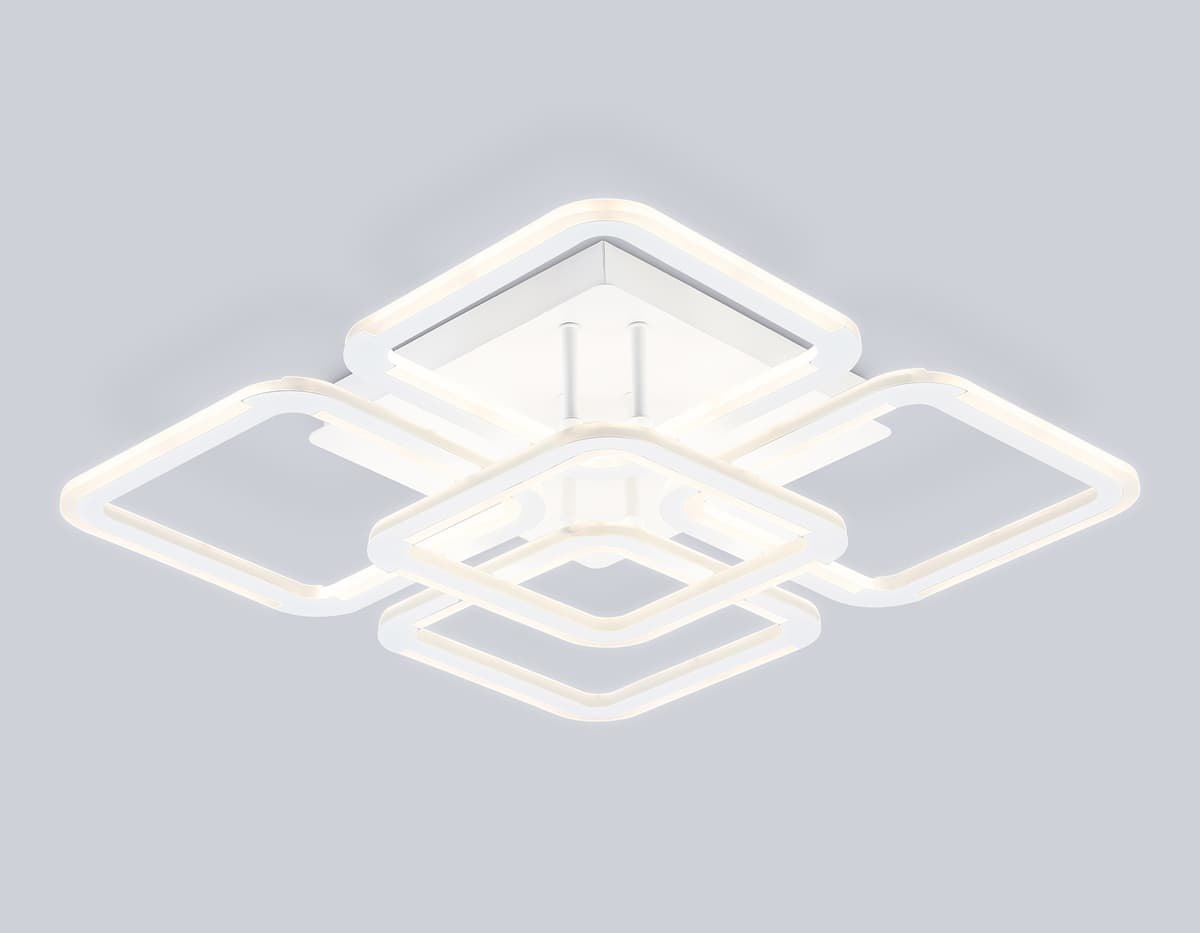 Светильник светодиодный потолочный FA8949/4+1 WH белый 78W 3000-6000K 485*485*115 (ПДУ ИК) Ambrella Light 12