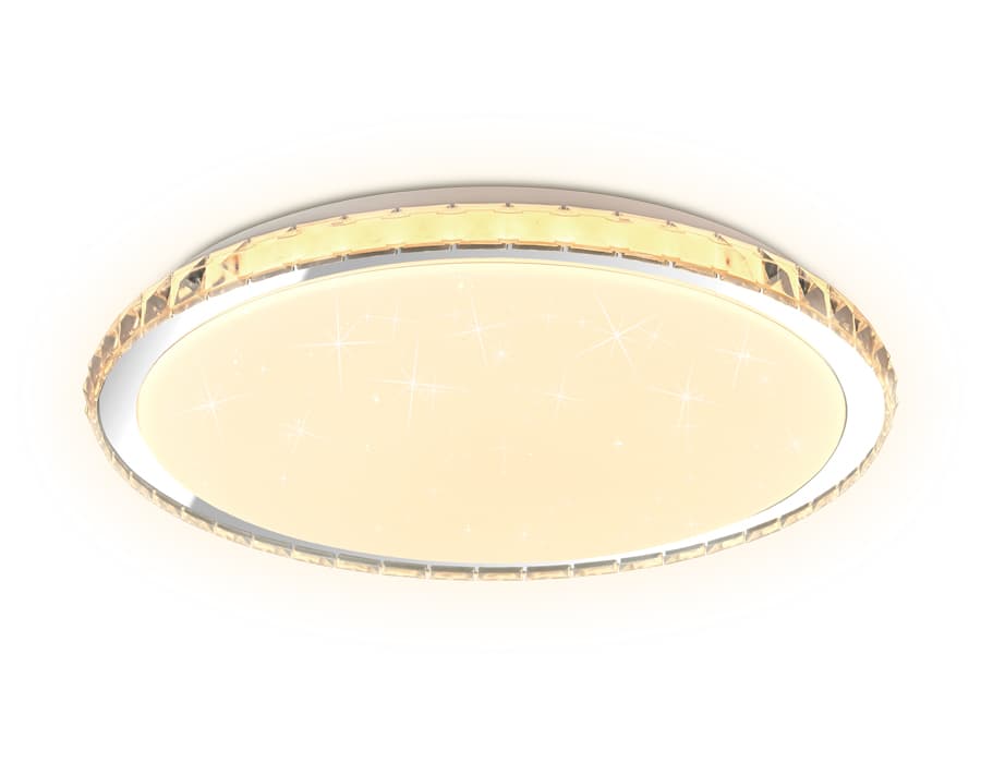 Светодиодный светильник c подсветкой RGB FF501 CH хром 60W 3000-6400K D400*70 (ПДУ ИК) Ambrella Light 13