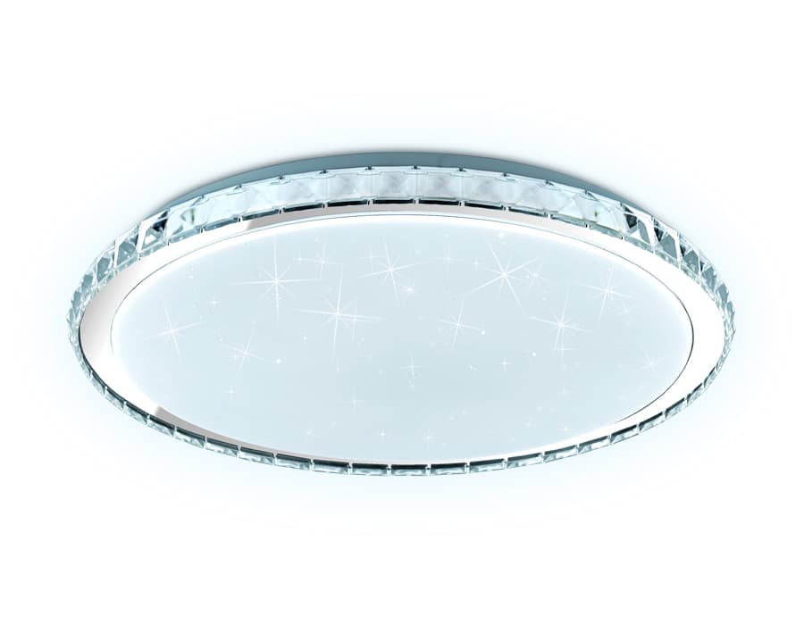 Светодиодный светильник c подсветкой RGB FF501 CH хром 60W 3000-6400K D400*70 (ПДУ ИК) Ambrella Light 14