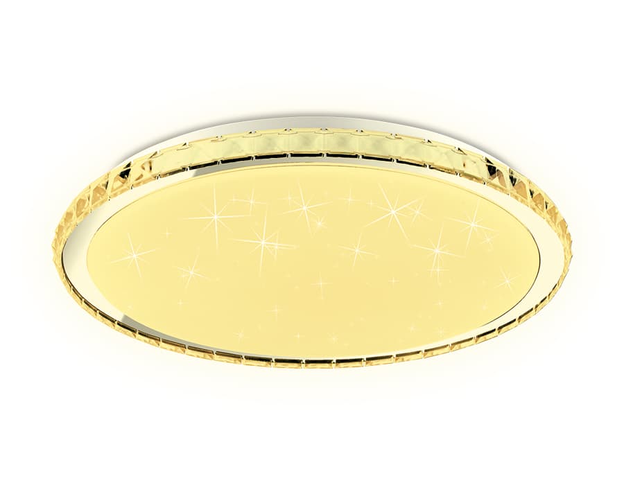 Светодиодный светильник c подсветкой RGB FF501 CH хром 60W 3000-6400K D400*70 (ПДУ ИК) Ambrella Light 15