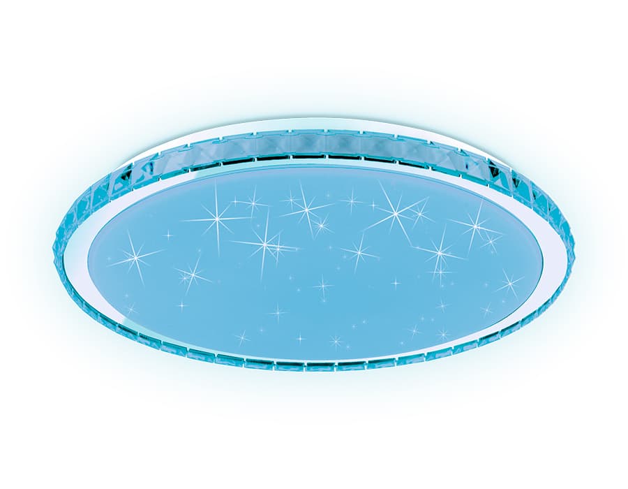 Светодиодный светильник c подсветкой RGB FF501 CH хром 60W 3000-6400K D400*70 (ПДУ ИК) Ambrella Light 17
