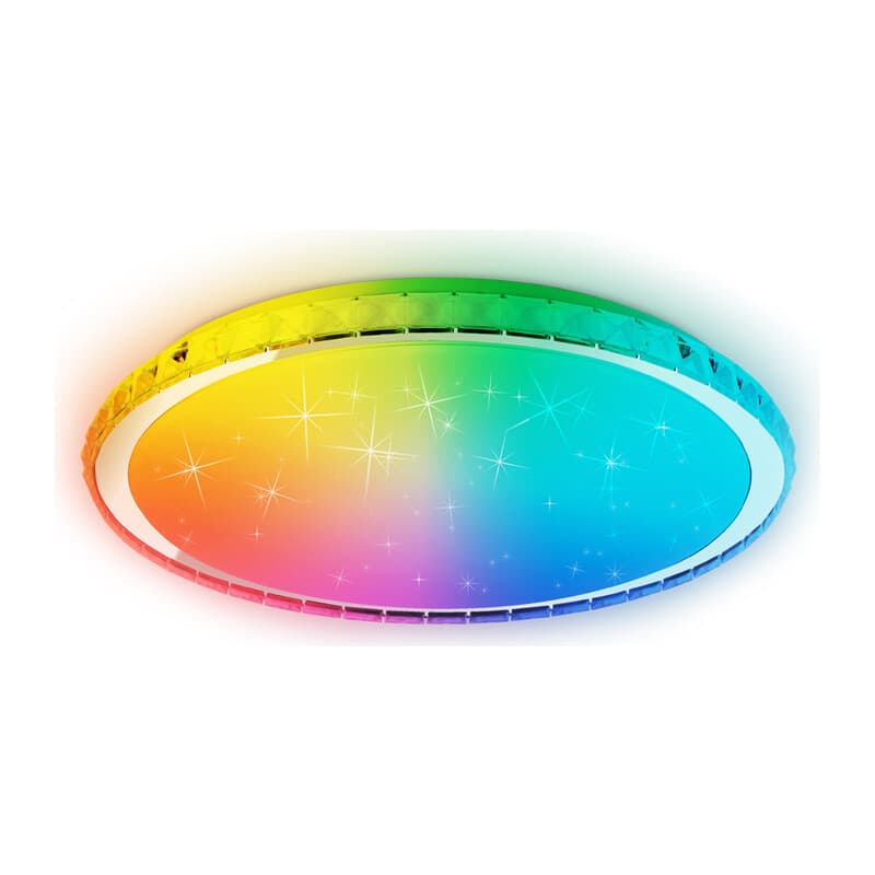 Светодиодный светильник c подсветкой RGB FF501 CH хром 60W 3000-6400K D400*70 (ПДУ ИК) Ambrella Light 9