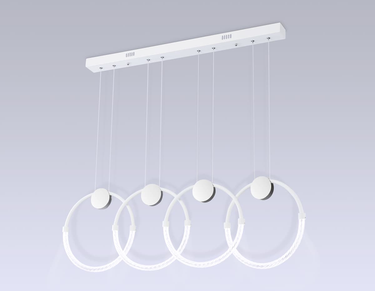 Подвесной светодиодный светильник FL10598/4 WH/CH белый/хром 4200K 45W 940*20*1200 (Без ПДУ) Ambrella Light 7