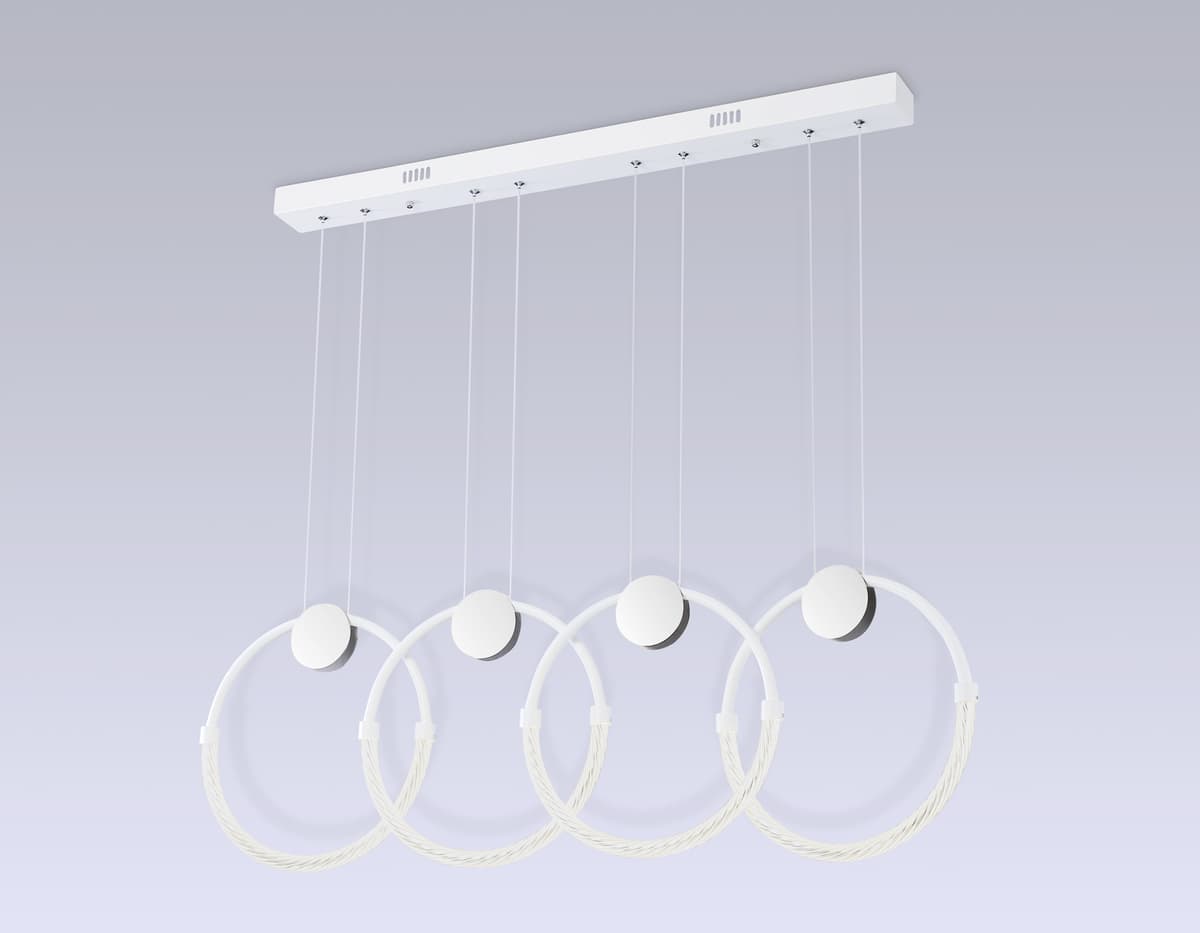 Подвесной светодиодный светильник FL10598/4 WH/CH белый/хром 4200K 45W 940*20*1200 (Без ПДУ) Ambrella Light 8
