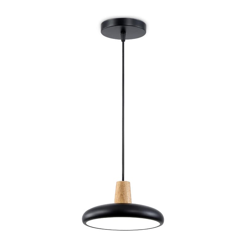 Светильник светодиодный подвесной FL4839 BK/WD черный/дерево 24W 3000-6000K D200*800 (без ПДУ) Ambrella Light 9