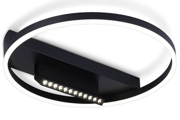 Потолочный светодиодный светильник FL51458/1+1 BK черный 60W 3000K-6400K+4200K D500*110 (ПДУ РАДИО 2.4G) Ambrella Light 7
