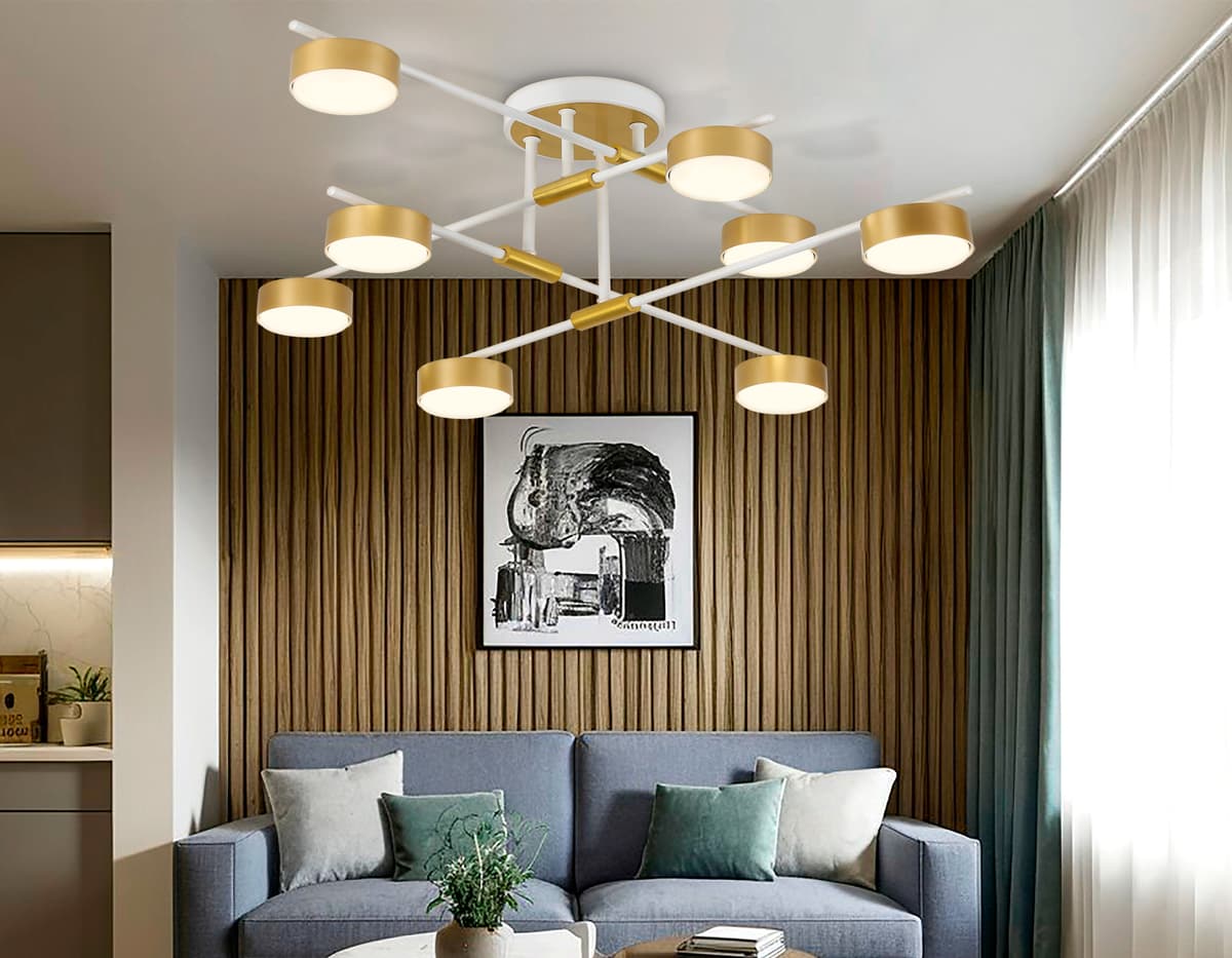 Потолочный светильник FL51751/8 WH/GD белый/золото GX53/8 max 12W 720*720*245 Ambrella Light 8