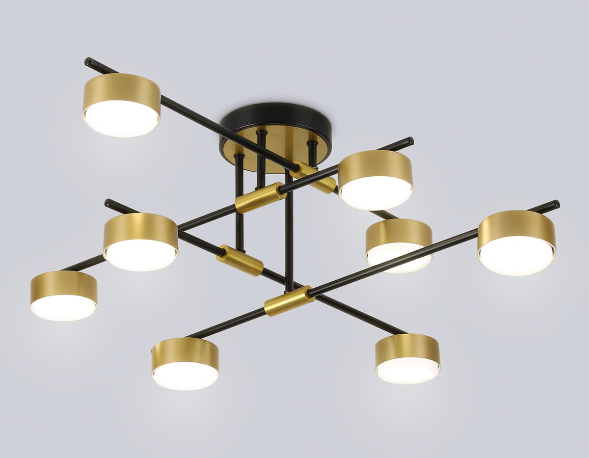 Потолочный светильник FL51752/8 BK/GD черный/золото GX53/8 max 12W 720*720*245 Ambrella Light 7