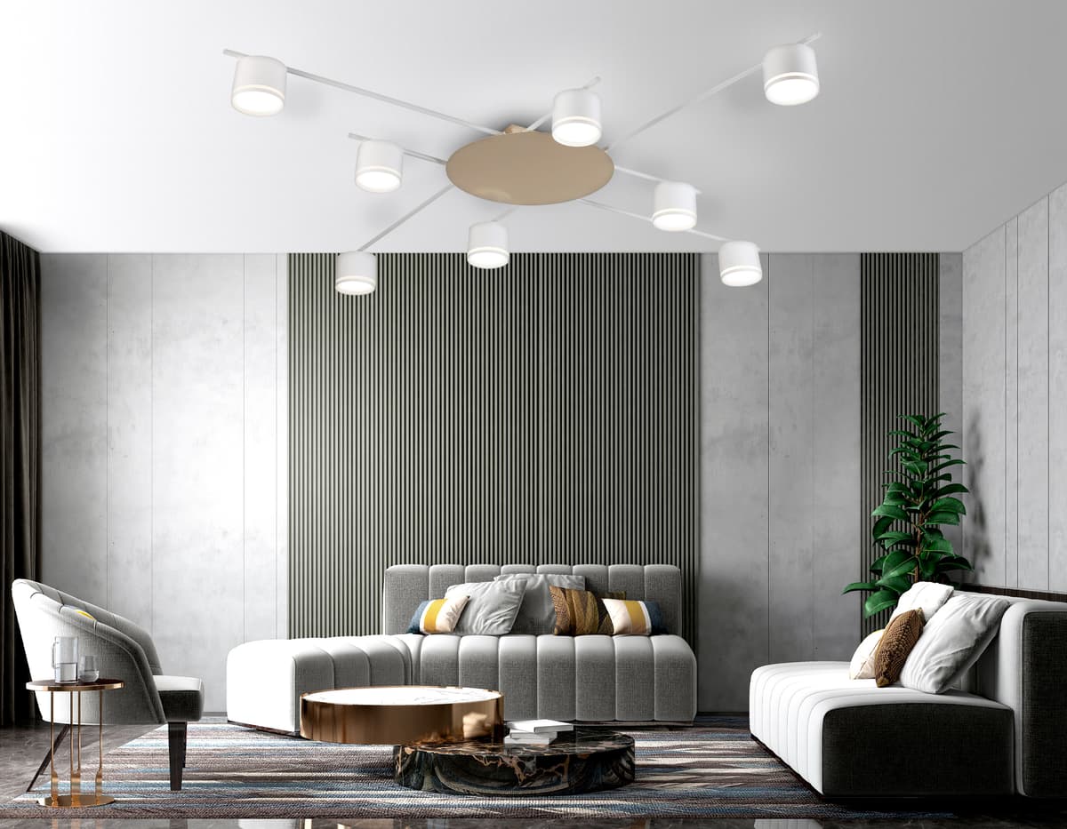 Потолочный светильник FL51759/8 WH/GD белый/золото GX53/8 max 12W 870*870*95 Ambrella Light 10