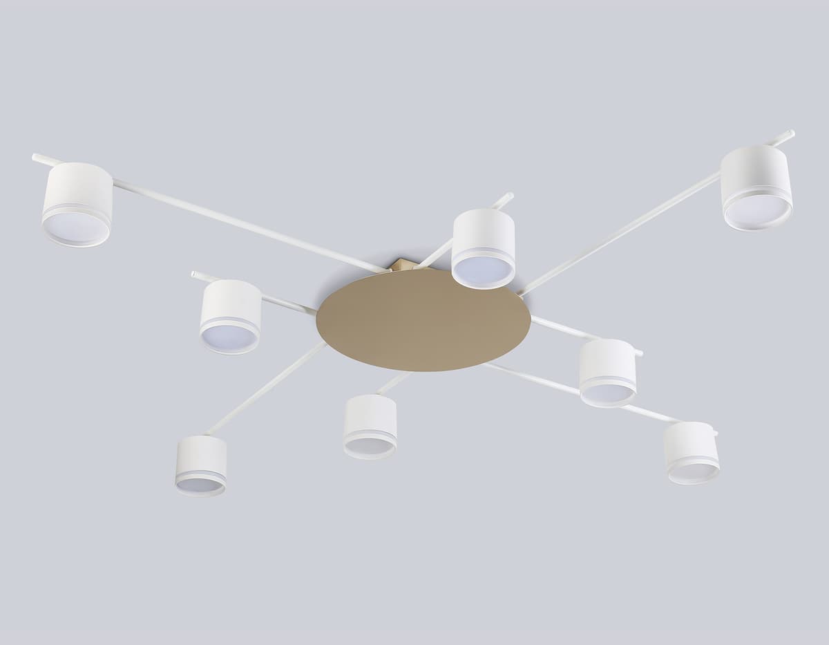 Потолочный светильник FL51759/8 WH/GD белый/золото GX53/8 max 12W 870*870*95 Ambrella Light 12