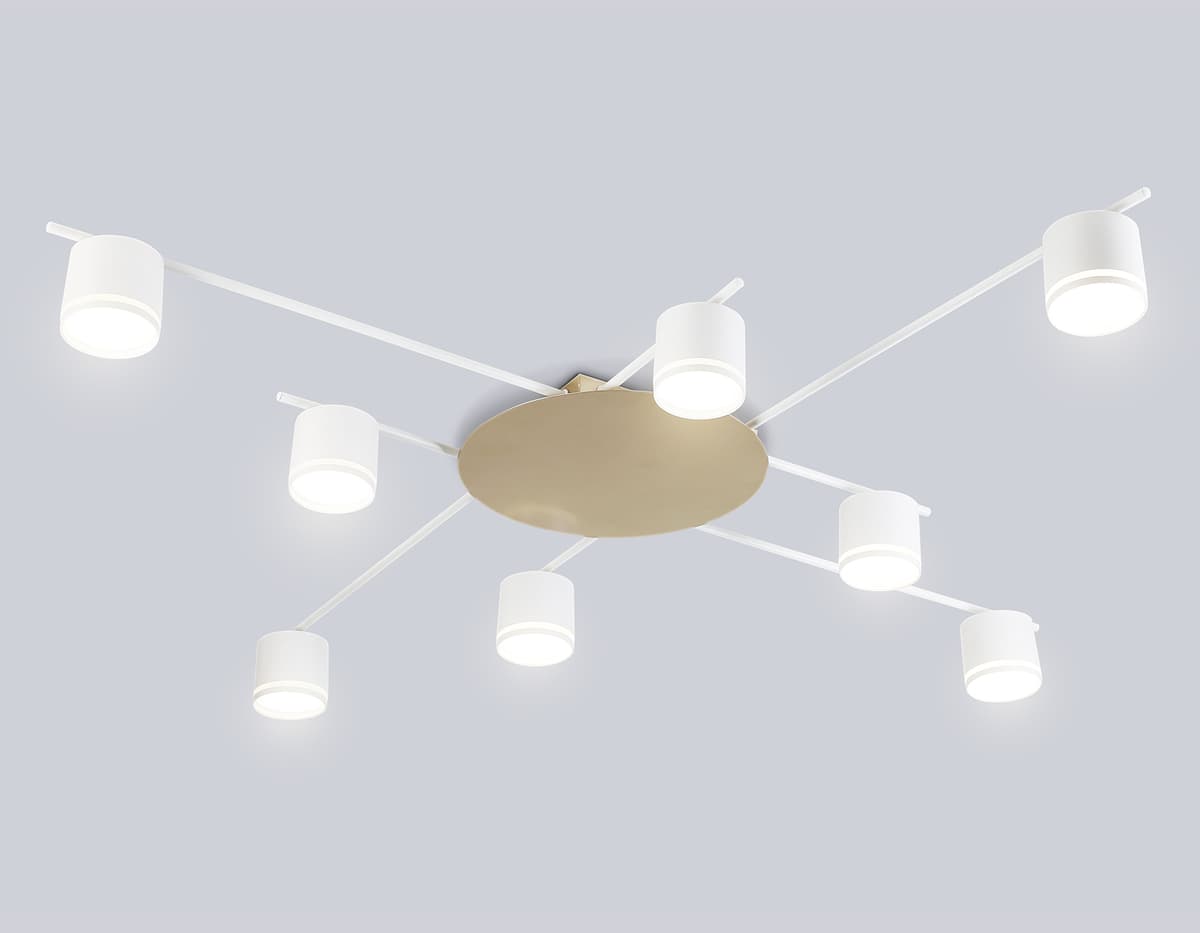 Потолочный светильник FL51759/8 WH/GD белый/золото GX53/8 max 12W 870*870*95 Ambrella Light 9
