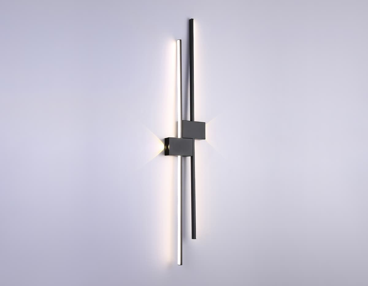 Настенный светодиодный светильник FL5218 SBK черный песок LED 4200K 27W 1209*180*50 Ambrella Light 10