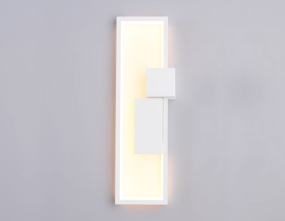 Настенный светодиодный светильник FL5222 SWH белый песок LED 3000K/4200K/6400K 24W 400*140*100 Ambrella Light 9
