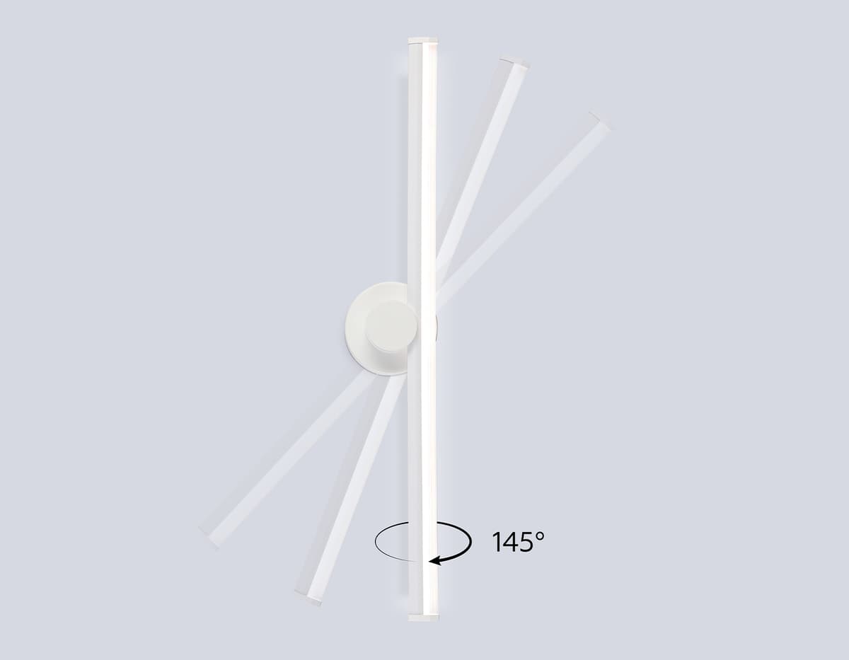 Настенный светодиодный светильник FL6101 WH белый 14W 3000K-6400K 605*100*60 Ambrella Light 14