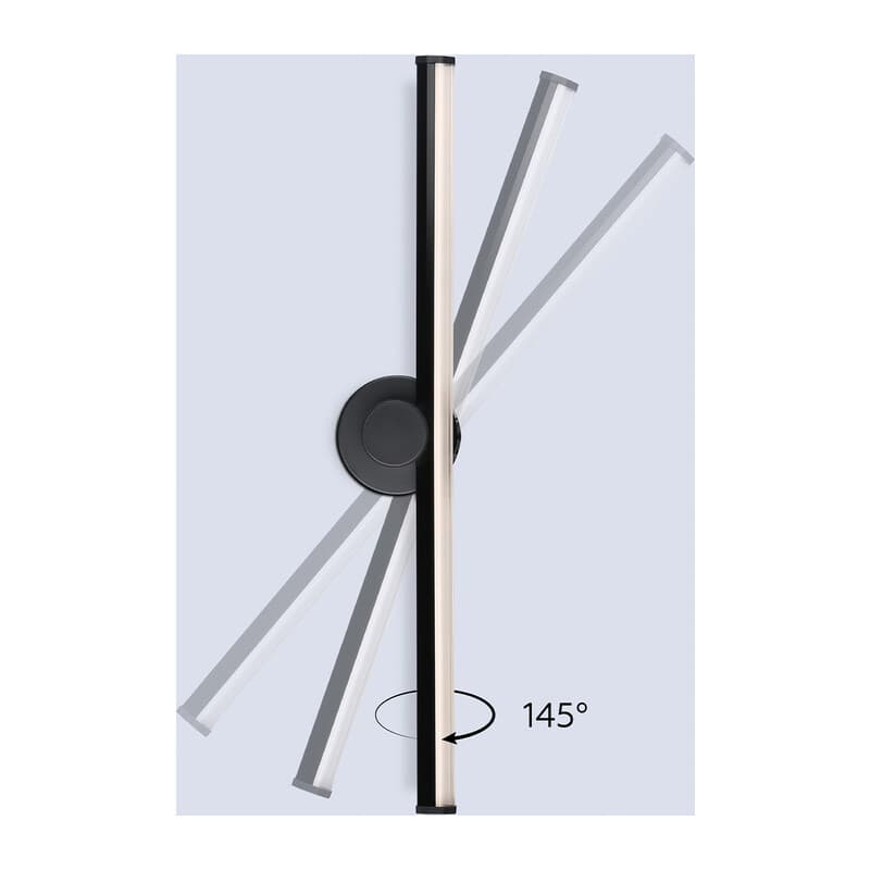 Настенный светодиодный светильник FL6102 BK черный 14W 3000K-6400K 605*100*60 Ambrella Light 11