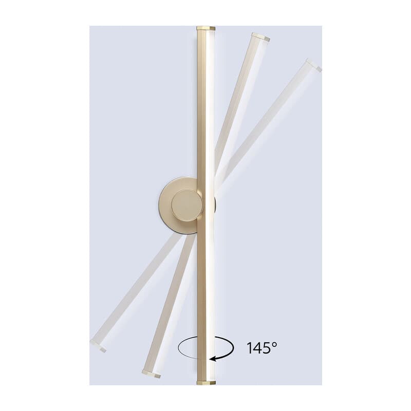Настенный светодиодный светильник FL6104 GD золото 14W 3000K-6400K 605*100*60 Ambrella Light 11