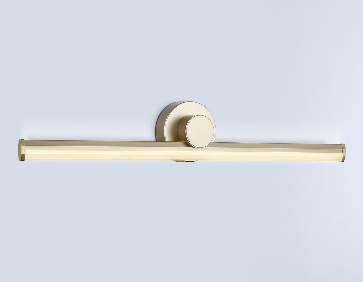 Настенный светодиодный светильник FL6104 GD золото 14W 3000K-6400K 605*100*60 Ambrella Light 18