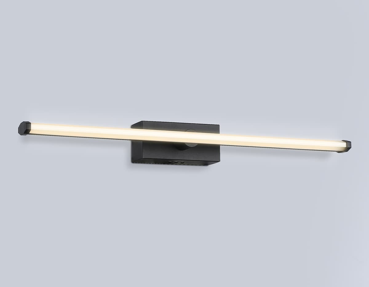 Настенный светодиодный светильник FL6112 BK черный 9W 3000K-6400K 410*40*80 Ambrella Light 16
