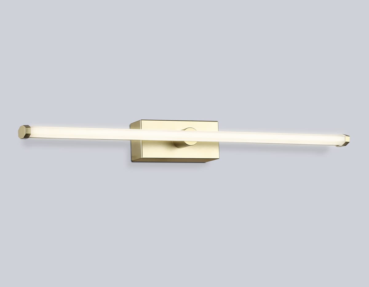 Настенный светодиодный светильник FL6114 GD золото 9W 3000K-6400K 410*45*80 Ambrella Light 12