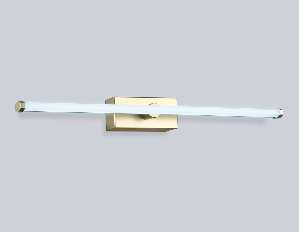 Настенный светодиодный светильник FL6114 GD золото 9W 3000K-6400K 410*45*80 Ambrella Light 14