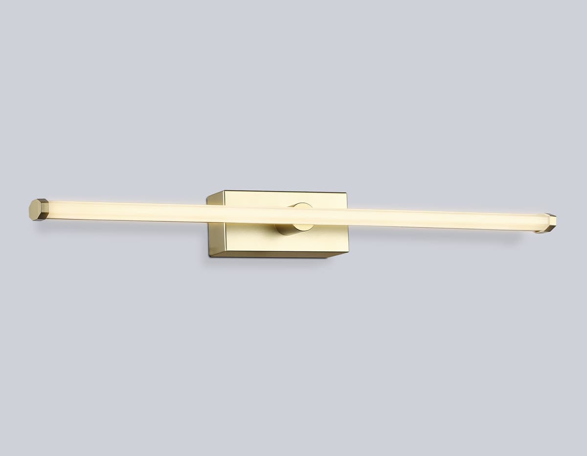 Настенный светодиодный светильник FL6114 GD золото 9W 3000K-6400K 410*45*80 Ambrella Light 15