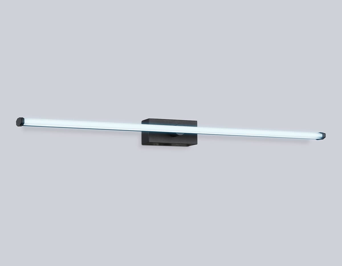 Настенный светодиодный светильник FL6122 BK черный 14W 3000K-6400K 610*45*80 Ambrella Light 13
