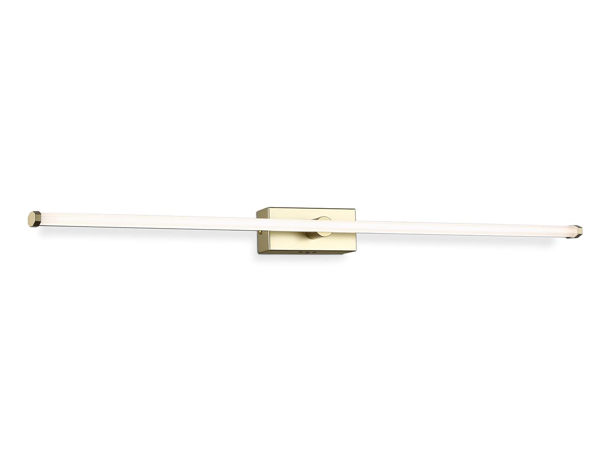 Настенный светодиодный светильник FL6124 GD золото 14W 3000K-6400K 610*45*80 Ambrella Light 10