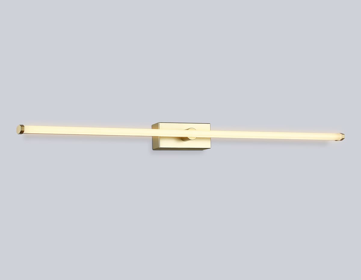 Настенный светодиодный светильник FL6124 GD золото 14W 3000K-6400K 610*45*80 Ambrella Light 14