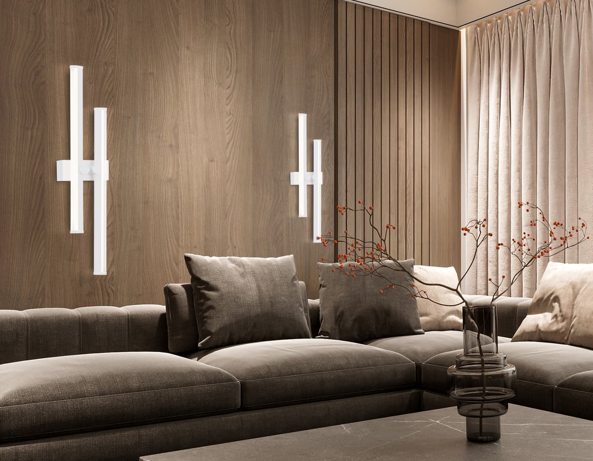 Настенный светодиодный светильник FL6151 WH белый 18W 3000K-6400K 510*120*65 Ambrella Light 14