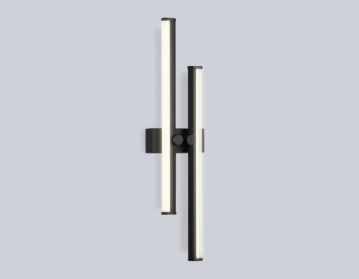 Настенный светодиодный светильник FL6152 BK черный 18W 3000K-6400K 510*120*65 Ambrella Light 9