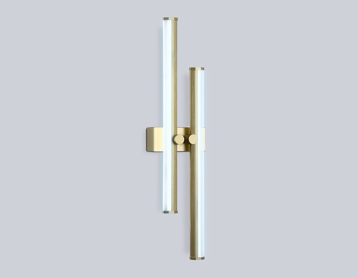 Настенный светодиодный светильник FL6154 GD золото 18W 3000K-6400K 510*120*65 Ambrella Light 11