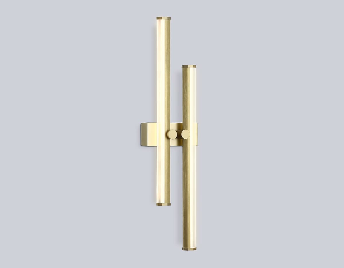 Настенный светодиодный светильник FL6154 GD золото 18W 3000K-6400K 510*120*65 Ambrella Light 12