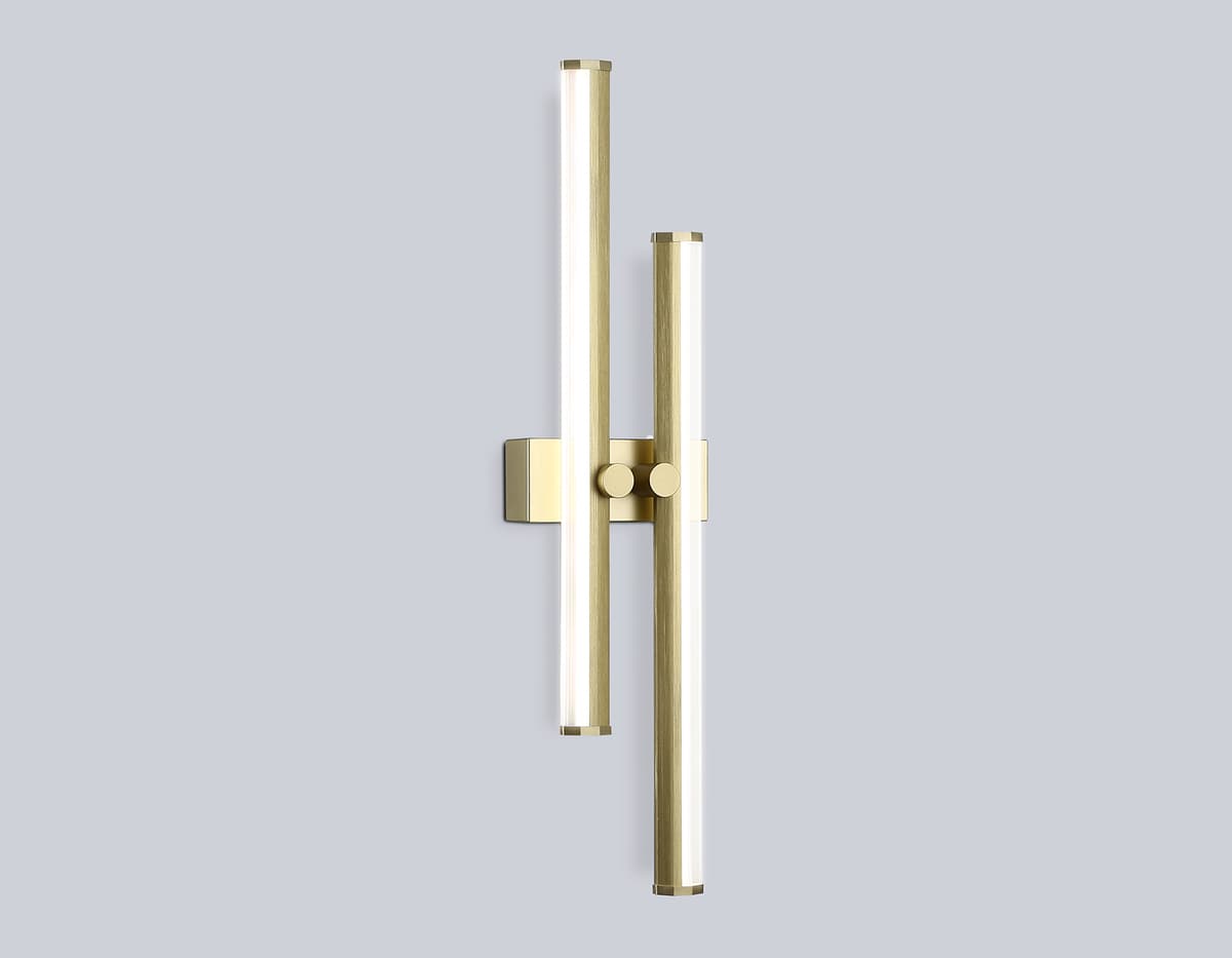 Настенный светодиодный светильник FL6154 GD золото 18W 3000K-6400K 510*120*65 Ambrella Light 9