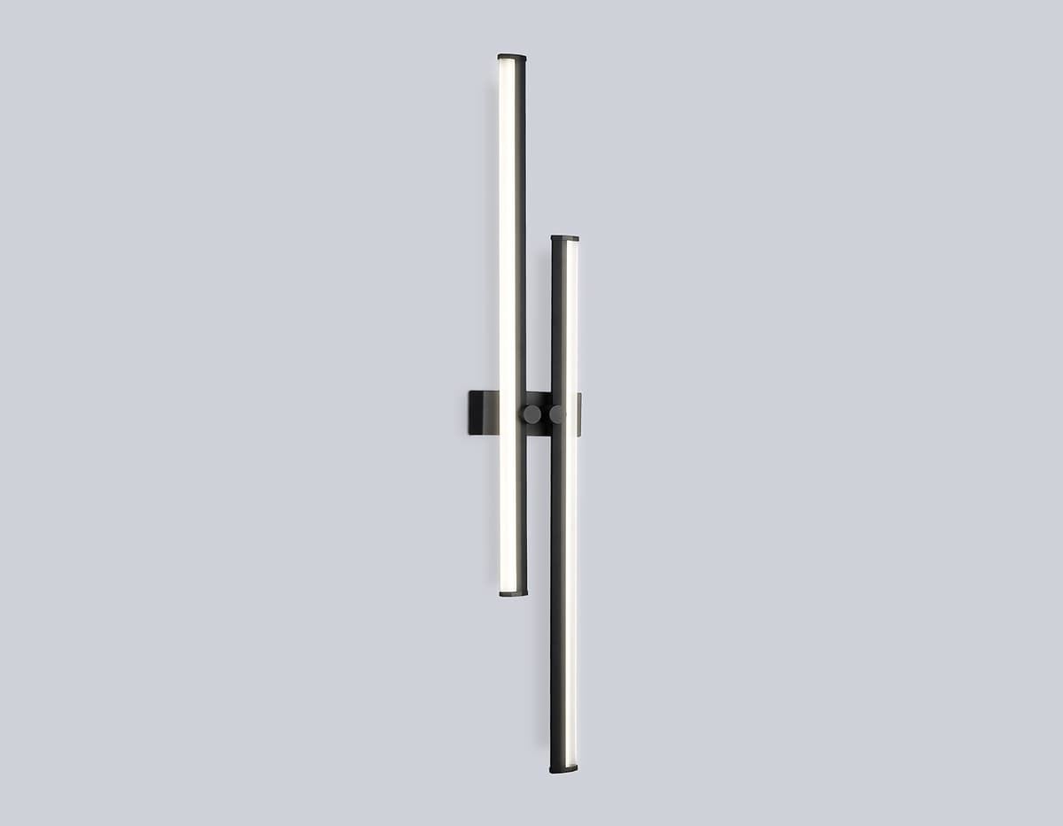 Настенный светодиодный светильник FL6162 BK черный 28W 3000K-6400K 810*120*65 Ambrella Light 9
