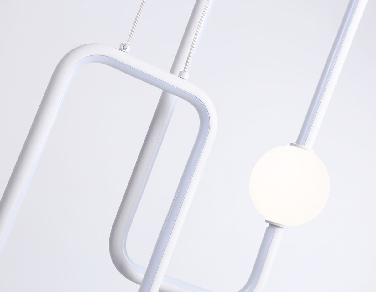 Подвесной светодиодный светильник FL66365/2 WH белый 38W 4200K 300*80*1200 Ambrella Light 8