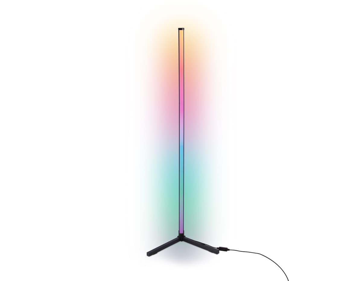 Светильник светодиодный напольный RGB с пультом FL8022 BK черный LED 15W RGB D32*1250 (ПДУ РАДИО 2.4G) Ambrella Light 16