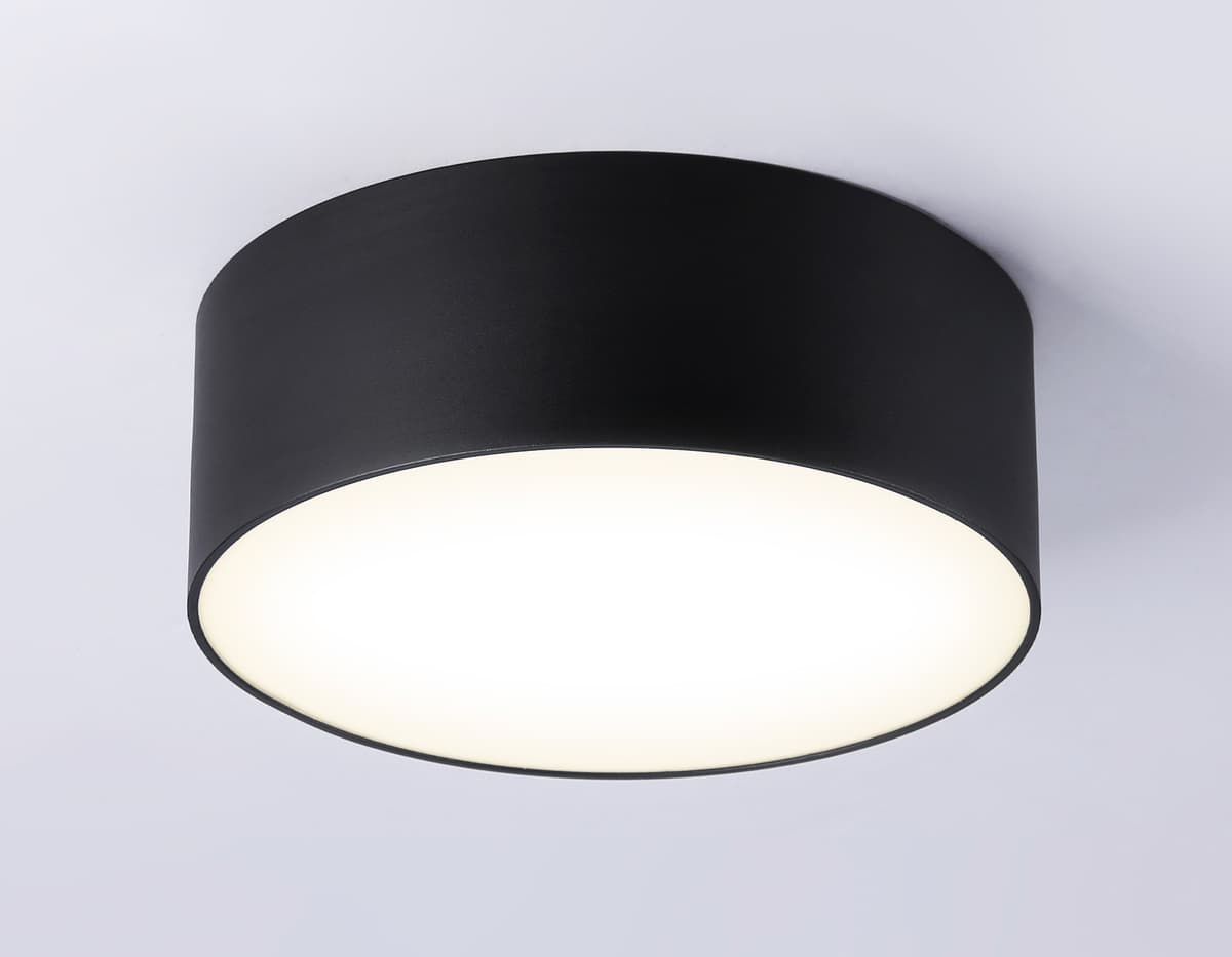 Потолочный светодиодный светильник FV5513 BK черный LED 15W 3000K D120*58 (Без ПДУ) Ambrella Light 16