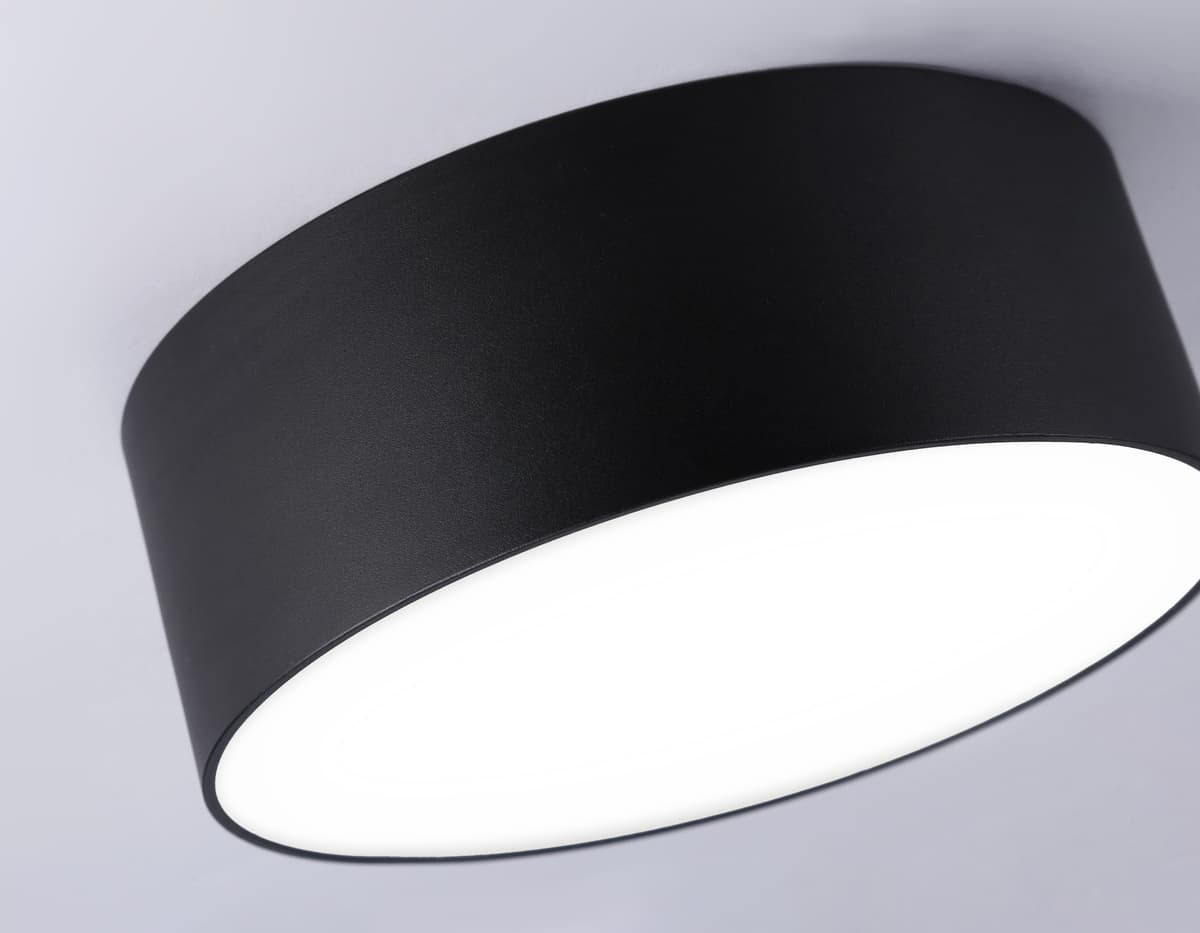 Потолочный светодиодный светильник FV5514 BK черный LED 15W 4200K D120*58 (Без ПДУ) Ambrella Light 13
