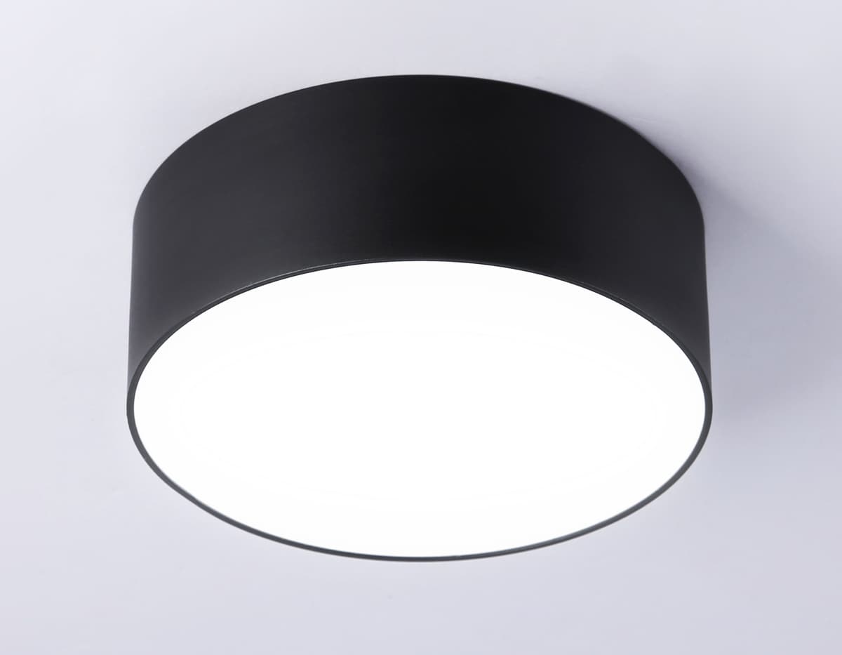 Потолочный светодиодный светильник FV5514 BK черный LED 15W 4200K D120*58 (Без ПДУ) Ambrella Light 15