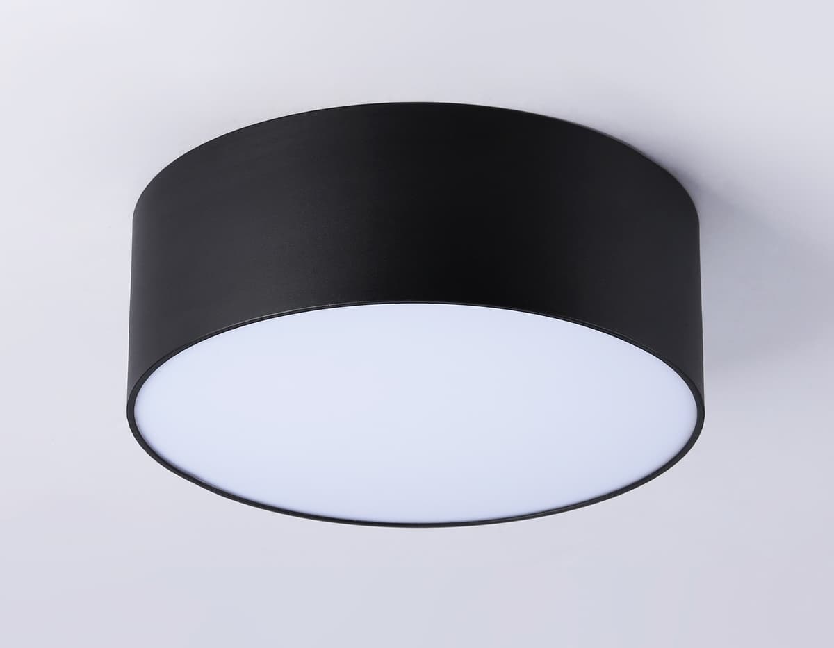 Потолочный светодиодный светильник FV5514 BK черный LED 15W 4200K D120*58 (Без ПДУ) Ambrella Light 17