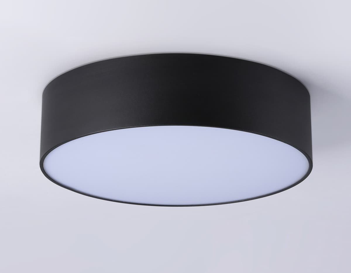 Потолочный светодиодный светильник FV5517 BK черный LED 18W 3000K D160*58 (Без ПДУ) Ambrella Light 17