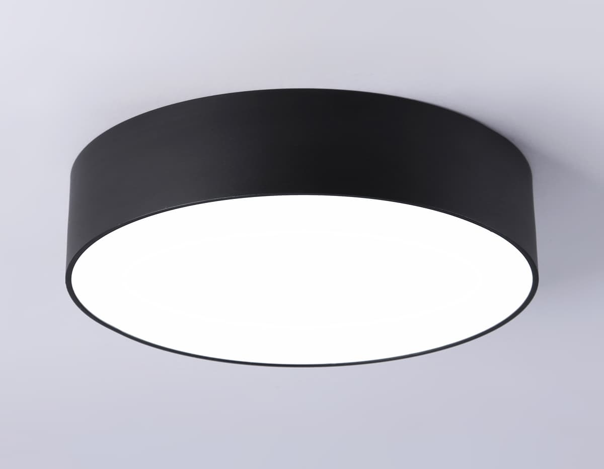 Потолочный светодиодный светильник FV5518 BK черный LED 18W 4200K D160*58 (Без ПДУ) Ambrella Light 15