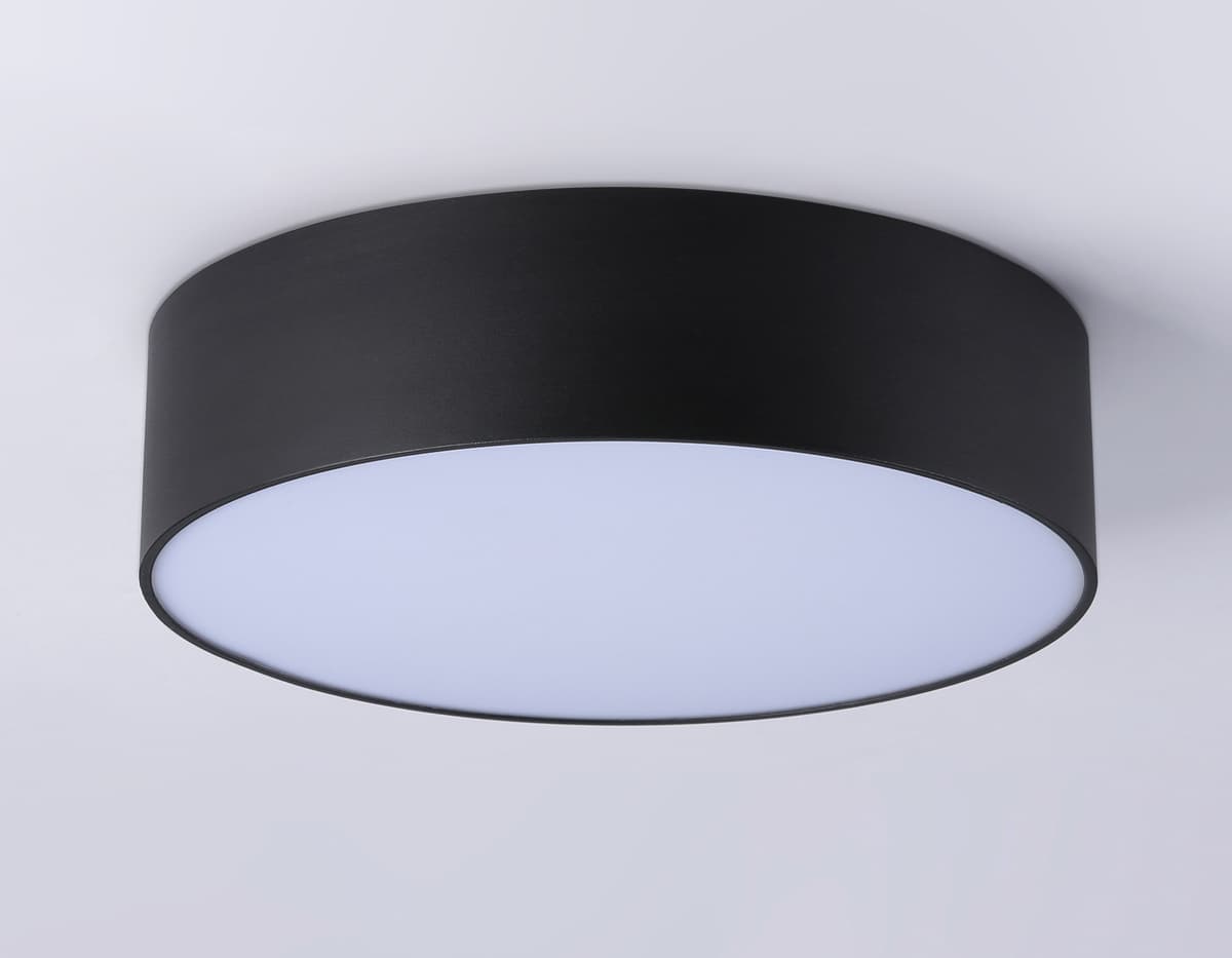 Потолочный светодиодный светильник FV5518 BK черный LED 18W 4200K D160*58 (Без ПДУ) Ambrella Light 17