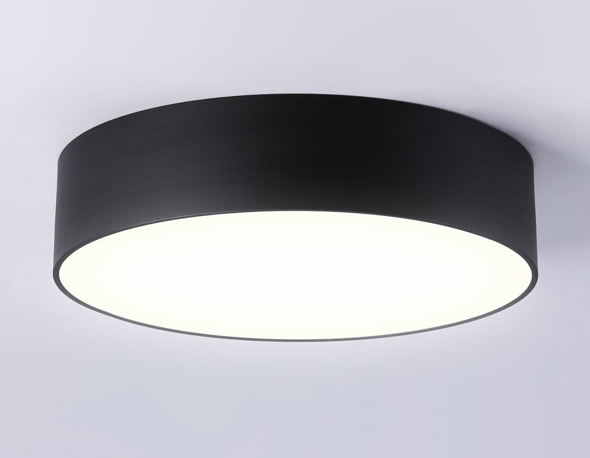 Потолочный светодиодный светильник FV5521 BK черный LED 26W 3000K D220*58 (Без ПДУ) Ambrella Light 16