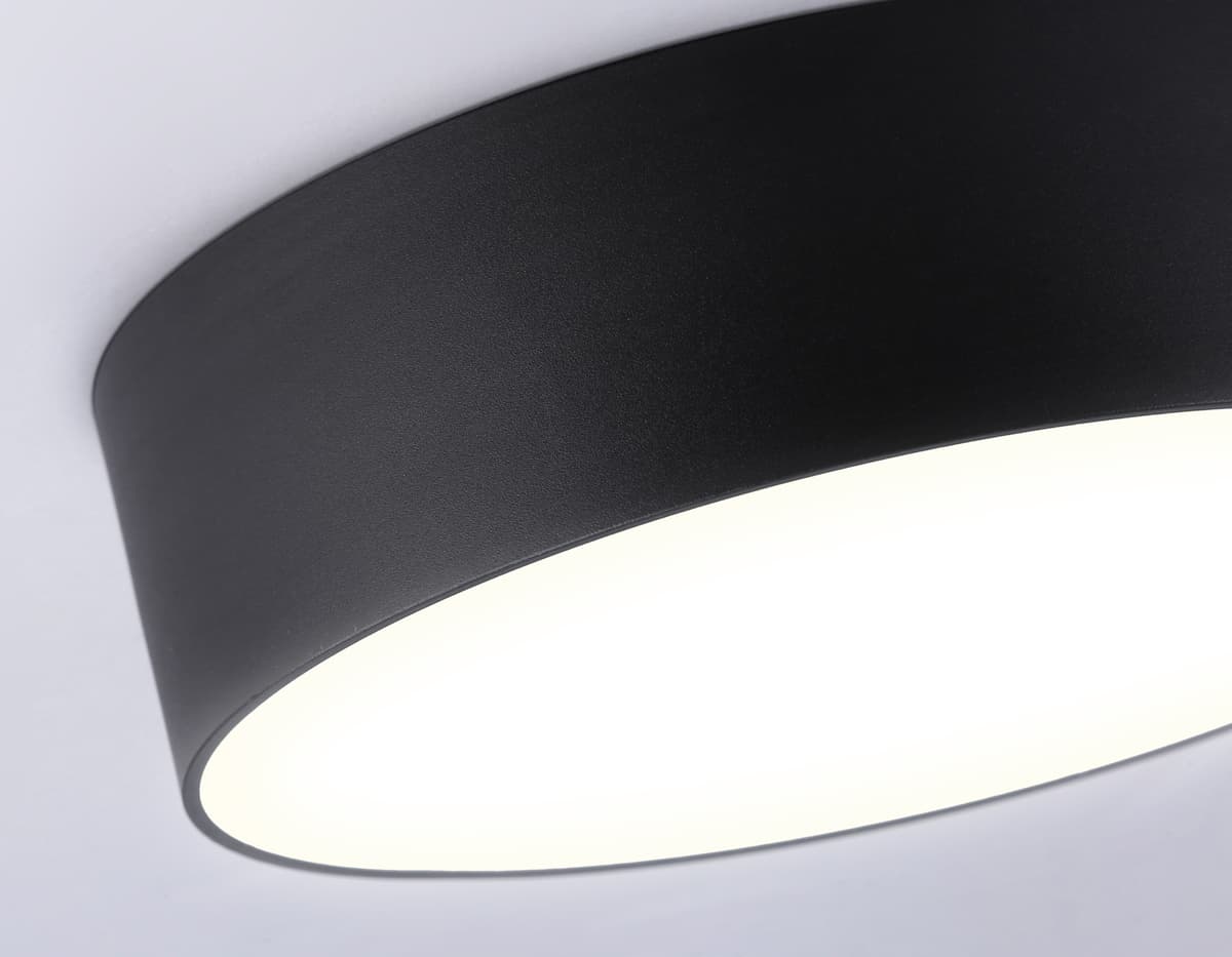 Потолочный светодиодный светильник FV5525 BK черный LED 35W 3000K D300*58 (Без ПДУ) Ambrella Light 13