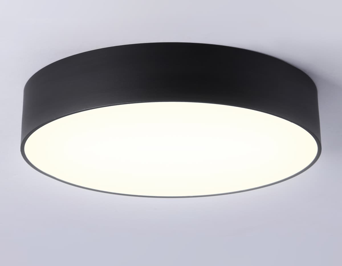 Потолочный светодиодный светильник FV5525 BK черный LED 35W 3000K D300*58 (Без ПДУ) Ambrella Light 15