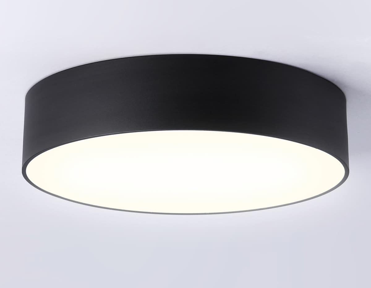 Потолочный светодиодный светильник FV5525 BK черный LED 35W 3000K D300*58 (Без ПДУ) Ambrella Light 16